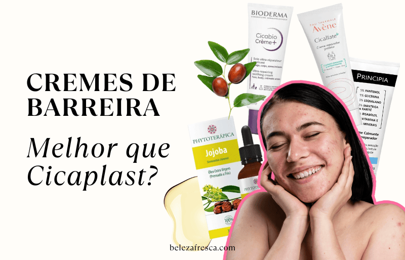 Imagem de mulher com a barreira da pele danificada e com cremes reparadores de barreira cutânea