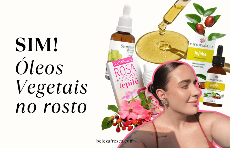 Imagem de mulher com óleos vegetais para usar no rosto