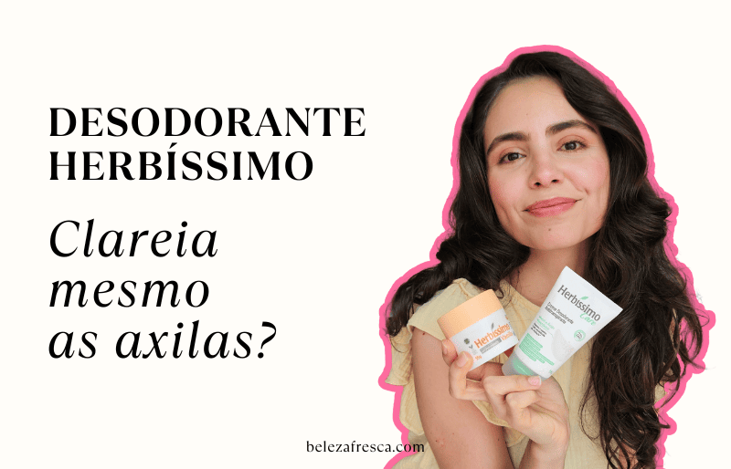 Imagem de mulher com o desodorante herbissimo vanilla que clareia as axilas